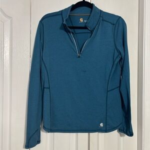 Carhartt Teal Quarter-Zip Jacket